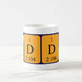 Heddy nom de table périodique mug (Centre)