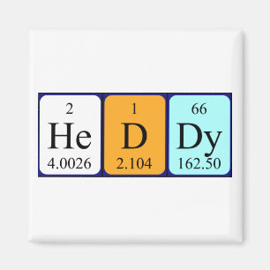 Heddy periodieke table name magnet magneet