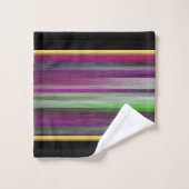 Hedendaags abstract in groen paarse grijs bad handdoek (Wasdoekje)