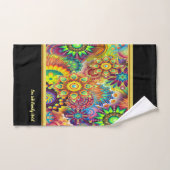 Hedendaags abstract in meerkleurige gouden folie bad handdoek (Handdoek)