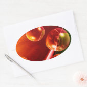 Hedendaags Abstract kunstwerk van Serdar Hizli Ovale Sticker (Envelop)