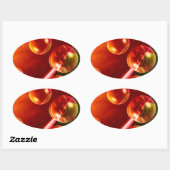 Hedendaags Abstract kunstwerk van Serdar Hizli Ovale Sticker (Vel)