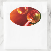 Hedendaags Abstract kunstwerk van Serdar Hizli Ovale Sticker (Tas)