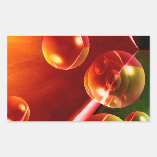 Hedendaags Abstract kunstwerk van Serdar Hizli Rechthoekige Sticker