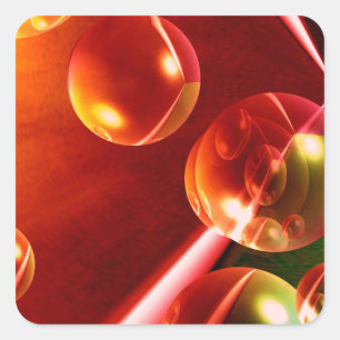 Hedendaags Abstract kunstwerk van Serdar Hizli Vierkante Sticker