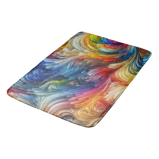 Hedendaags Abstract wervelspectrum Badmat (Gekanteld)