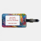 Hedendaags Abstract wervelspectrum Bagagelabel (Achterkant horizontaal)