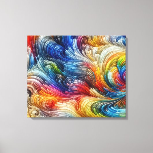 Hedendaags Abstract wervelspectrum Canvas Afdruk (Voorkant)