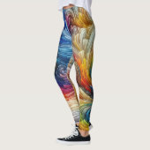 Hedendaags Abstract wervelspectrum Leggings (Links)
