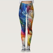 Hedendaags Abstract wervelspectrum Leggings (Voorkant)