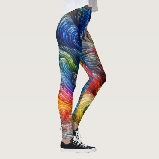 Hedendaags Abstract wervelspectrum Leggings (Rechts)