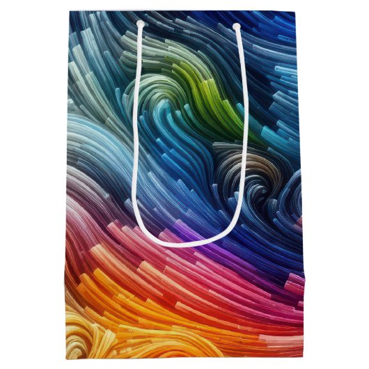 Hedendaags Abstract wervelspectrum Medium Cadeauzakje (Achterkant)