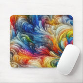 Hedendaags Abstract wervelspectrum Muismat (Met muis)