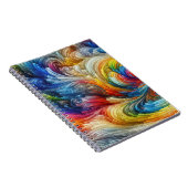Hedendaags Abstract wervelspectrum Notitieboek (Rechterzijde)