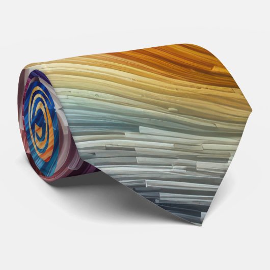 Hedendaags Abstract wervelspectrum Stropdas (Opgerold)