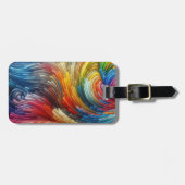 Hedendaags Abstracte Spiraal Spectrum Bagagelabel (Voorkant horizontaal)