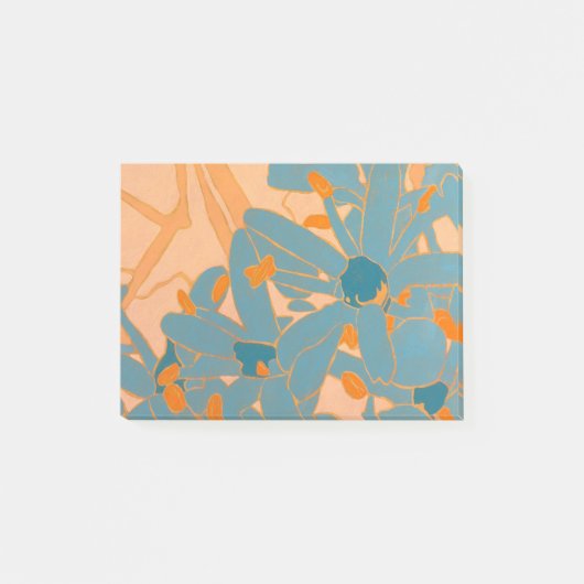 Hedendaags bladontwerp perzik post-it® notes (Voorkant)