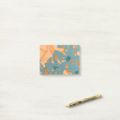 Hedendaags bladontwerp perzik post-it® notes (Op bureau)