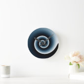 Hedendaags blauw stijlvol vierkant patroon ronde klok (Huis)