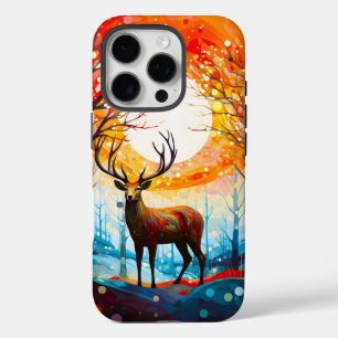 Hedendaags bos wilde herten iPhone 16 pro hoesje