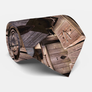 Hedendaags Bruin Amber Hout Patroon Stropdas