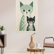 Hedendaags Cat Poster