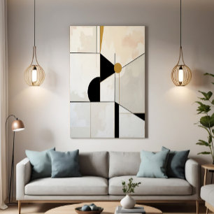 Hedendaags Constructivisme Dynamische Abstractie Canvas Afdruk