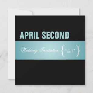 Hedendaags + elegant/turquoise + zwart kaart