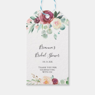 Hedendaags Eucalyptus Floral Vrijgezellenfeest Cadeaulabel