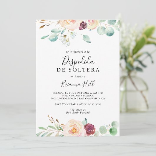 Hedendaags Eucalyptus Spaans Vrijgezellenfeest Kaart (Staand voorkant)