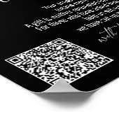 Hedendaags Fonds QR Code Zwarte Teken Poster (Hoek)