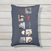 Hedendaags fotocollage-cadeau - Huwelijk, Jubileum Buitenkussen (Voorkant (verticaal))