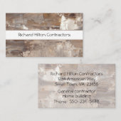 Hedendaags getextureerd contractor Visitekaartje (Voorkant / Achterkant)