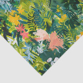 Hedendaags groen Abstract bloemmotief Tissuepapier (Detail)