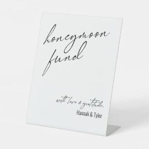 Hedendaags Honeymoon Fonds QR Code White Reclamebord Met Voetstuk