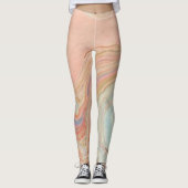 Hedendaags & jeugdig perzikpatroon leggings (Voorkant)
