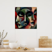 Hedendaags, Kubisme, Abstract, Kunst, Poster (Keuken)