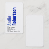 Hedendaags Minimalistisch blauw Visitekaartje (Voorkant / Achterkant)