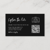 Hedendaags modern zwart Leg de liefde vast Informatiekaartje (Voorkant)