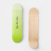 Hedendaags ontwerp Lichtgroene aangepaste tekst Skateboard (Voorkant)