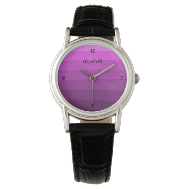 Hedendaags Pinky Design Personaliseer Horloge (Voorkant)