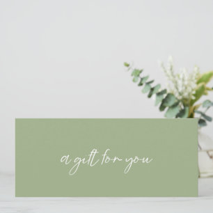 Hedendaags Sage Groen Modern Cadeaubon