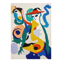 Hedendaags Surrealisme Kleurrijke Geometrische Fij