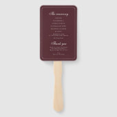 Hedendaags Trouwprogramma Handwaaier in Bourgondië (Achterkant)