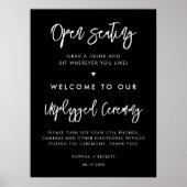 Hedendaags zwart Open zitplaats Unplugged ceremoni Poster (Voorkant)