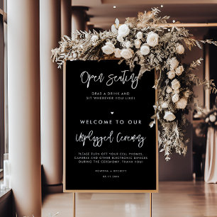 Hedendaags zwart Open zitplaats Unplugged ceremoni Poster