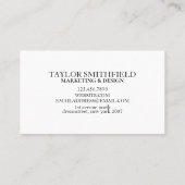  hedendaags zwart Visitekaartje (Achterkant)