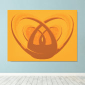 Hedendaagse Abstract Hart Binnen Hart  Canvas Afdruk (Insitu (Houten vloer))