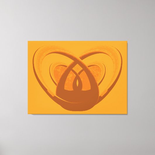 Hedendaagse Abstract Hart Binnen Hart  Canvas Afdruk (Voorkant)