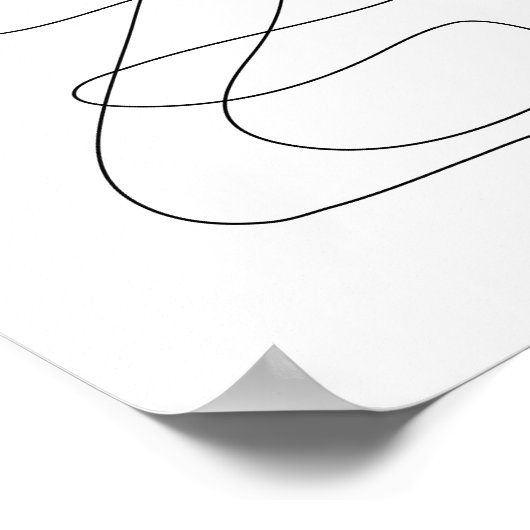 Hedendaagse Abstracte Continuous Line Art Poster (Hoek)